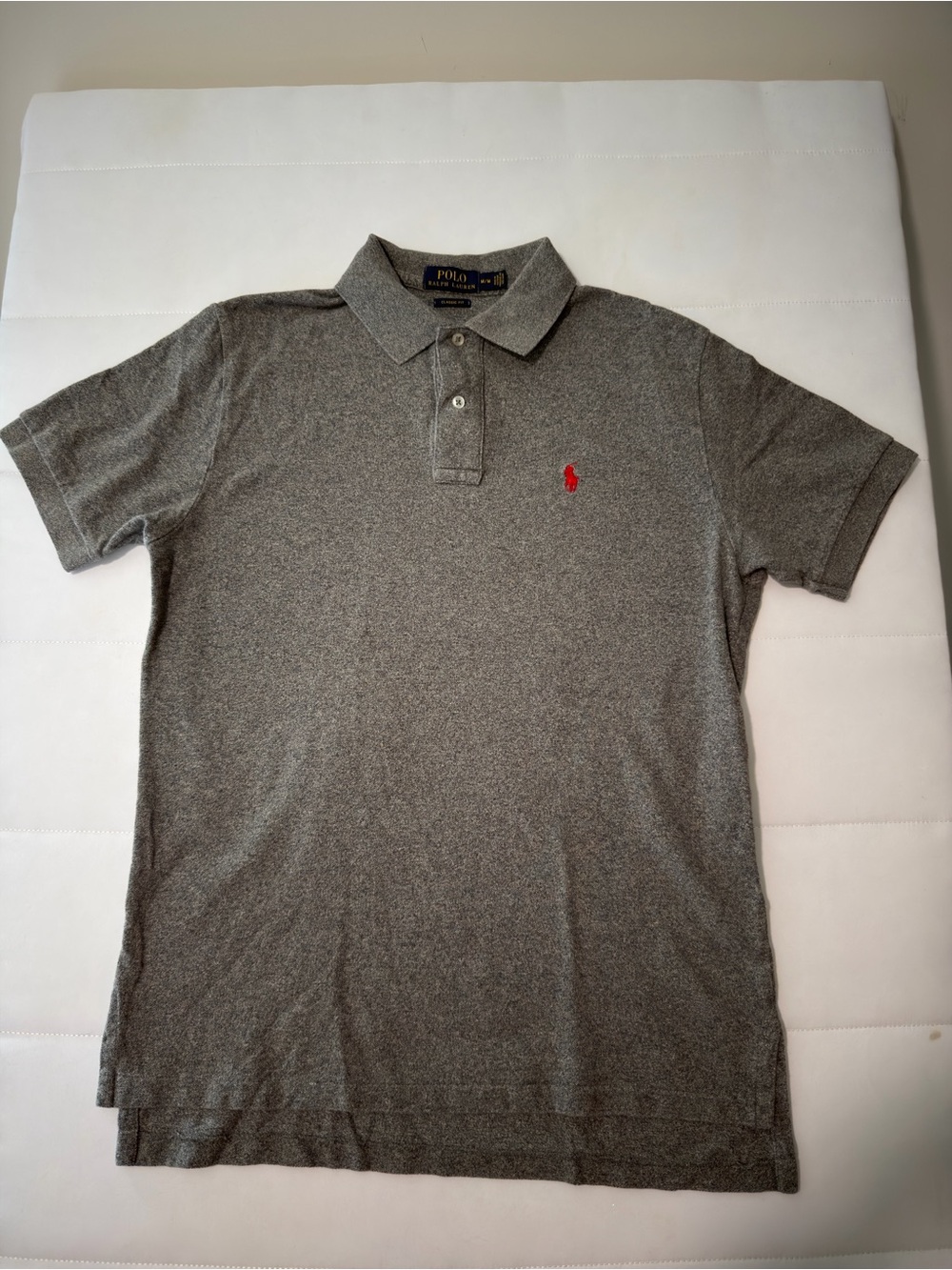 Polo Ralph Lauren Classic Fit Gray Men's Polo Shirt M Short Sleeve Cotton M